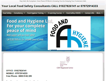 Tablet Screenshot of foodandhygiene.co.uk